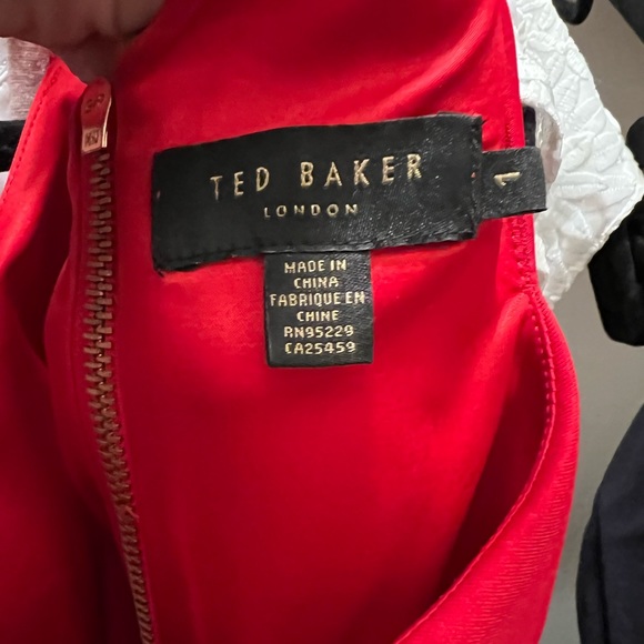 Ted Baker London | “Erskine” Snake-Embossed Sheath Dress | Size 1 - Picture 4 of 7